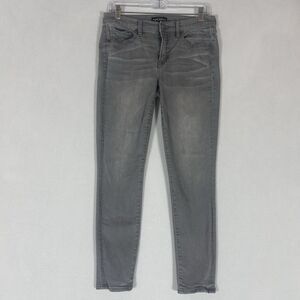 J. Crew Mercantile Womens 29 Gray Charcoal Wash Skinny Denim Jeans Mid Rise